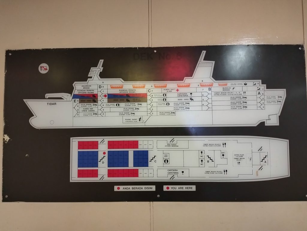 denah kapal km tidar