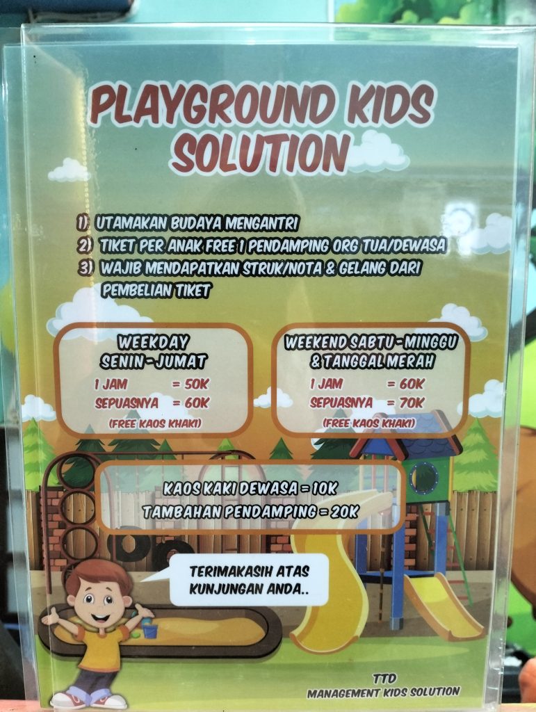 htm bermain playground mataram mall