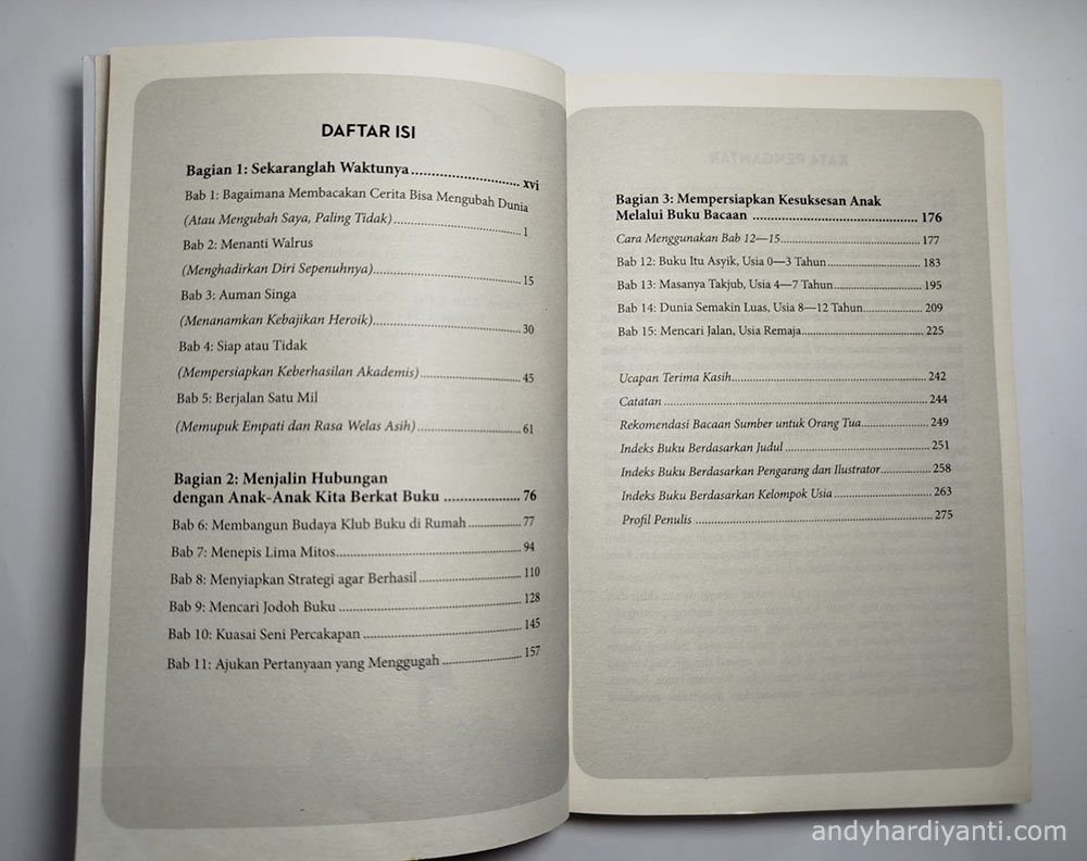 Daftar isi buku sarah
