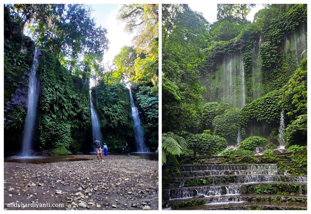 Pemandangan air terjun aik berik