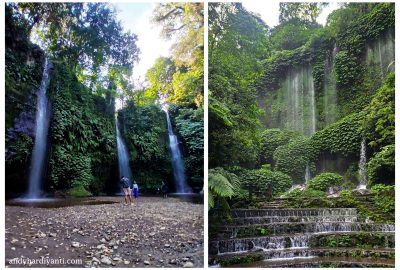 Pemandangan air terjun aik berik