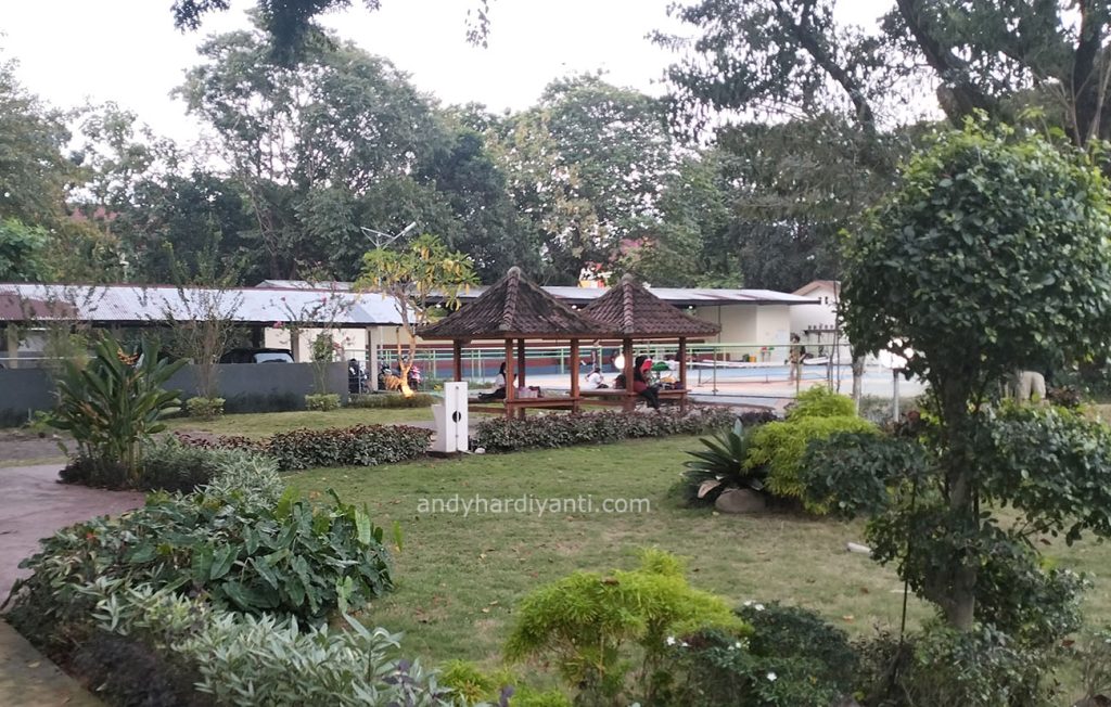 taman sekitar kolam