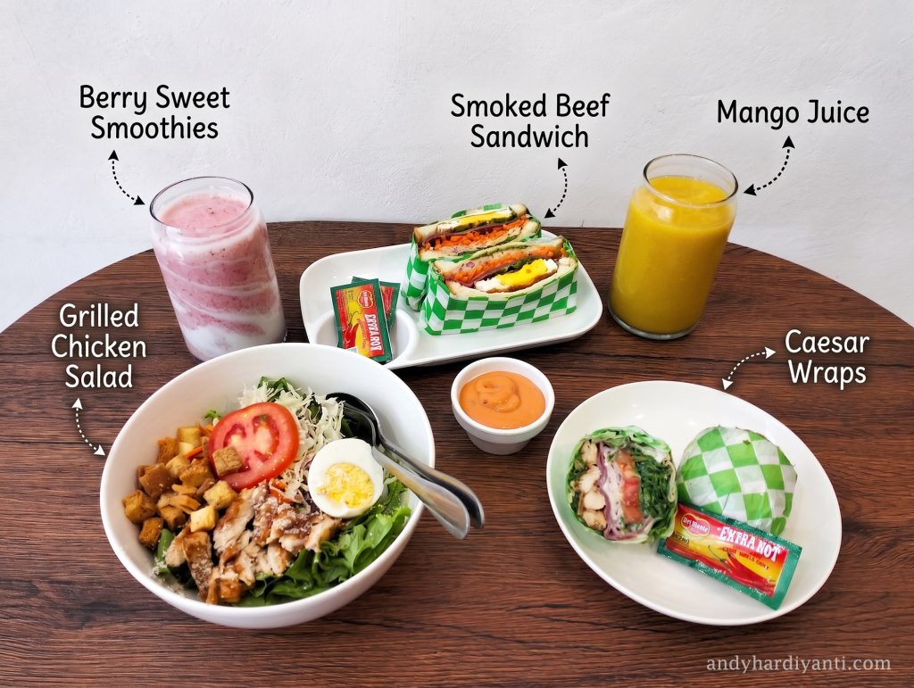flatlay makanan sehat